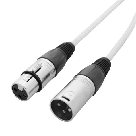 Pinout of dmx (dmx512) and layout of 5 pin xlr male connector and 5 pin xlr female connectordmx (digital multiplex) is a communications protocol used mainly to control stage lighting. LEDJ 5m 3-Pin DMX Cable Lead (White) | GetInTheMix