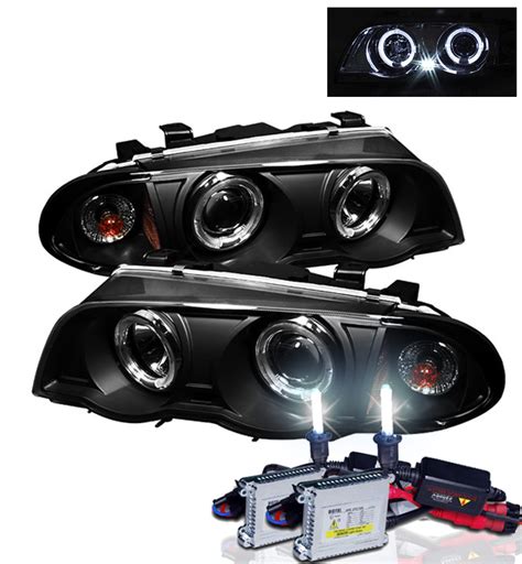 17% off motorcycle led auxiliary fog light aluminum alloy safety driving spot lamp for bmw r1200gs adv f800g 154 cod. HID Xenon + 99-01 BMW E46 3-Series Angel Eye Halo & LED Projector Headlights - Black