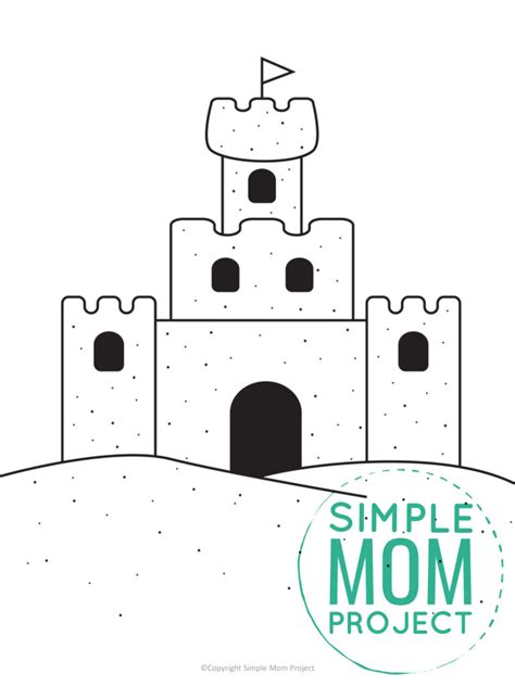 Free Printable Sandcastle Template - Simple Mom Project