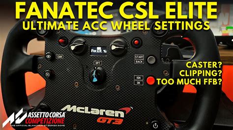 My Fanatec CSL Elite Force Feedback Settings PC PS5 Assetto Corsa
