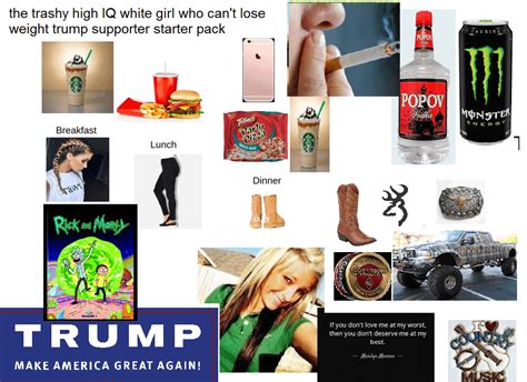 Trashy High Iq White Girl Who Cant Lose Weight Trump Supporter Starter