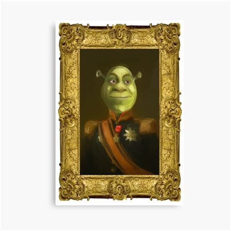 Colonel Shrek Canvas Print By Daoustdraws Redbubble