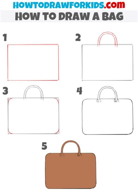 How To Draw A Bag For Kids Easy Drawing Tutorial