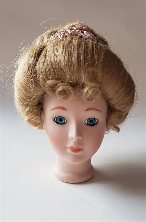 Vintage Victorian Porcelain Doll Head Antique Bisque Doll Etsy