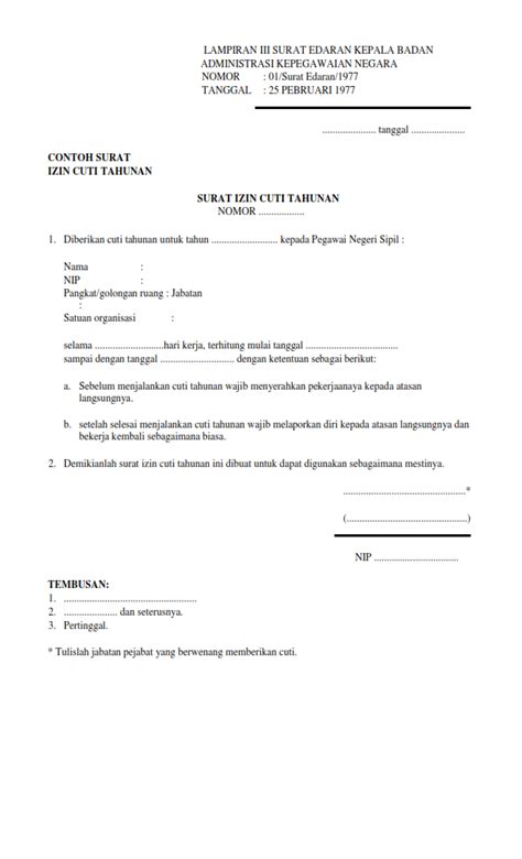 2019/2020 sebanyak 2 (dua) lembar. Contoh Surat Penangguhan Cuti Tahunan Pns - Berbagi Contoh ...