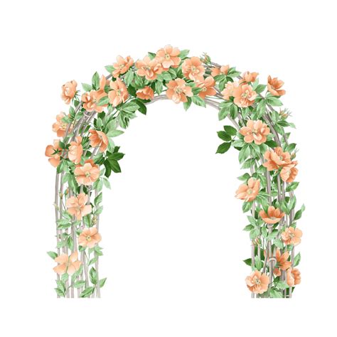 Rose Arch Decor Png Clip Art Image Paper Flower Patte
