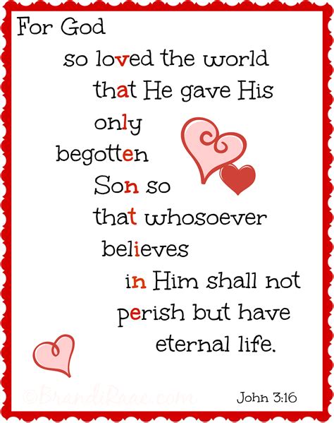 Valentine Printable For God So Loved The World For God So Loved The