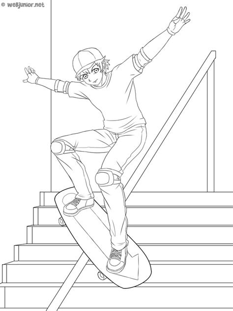 Coloriage Skateboard Pour Les Jeunes Dessin Gratuit à Imprimer