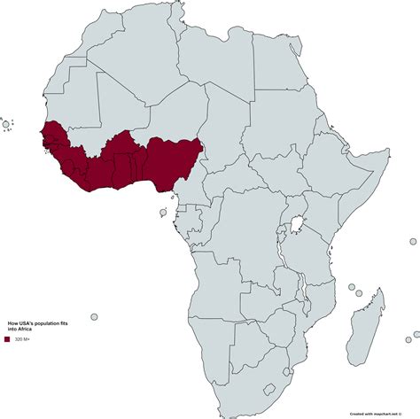 That's not likely to happen. How United States population fits into Africa - Vivid Maps