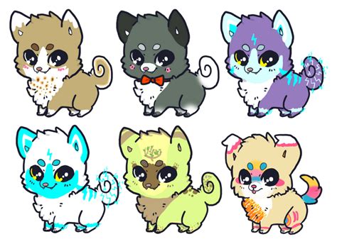 Chibi Dogs Adoptables Open By Rice Taiga On Deviantart