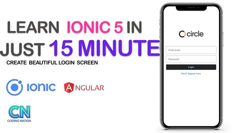 Install Ionic 5 And Create Beautiful Login Screen Beginners Ionic 5