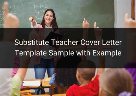 Substitute Teacher Cover Letter Template Sample With Example