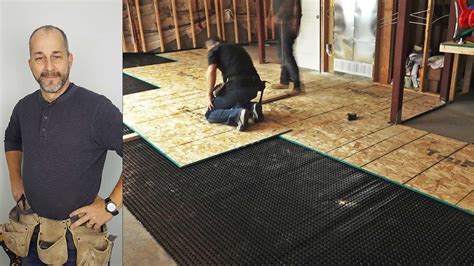 It doesn't provide the cushion to the level that other underlayments do, but it does have a vapor barrier is location of your flooring in the basement or ground floor of the house? DIY How to Install a Basement Subfloor - YouTube