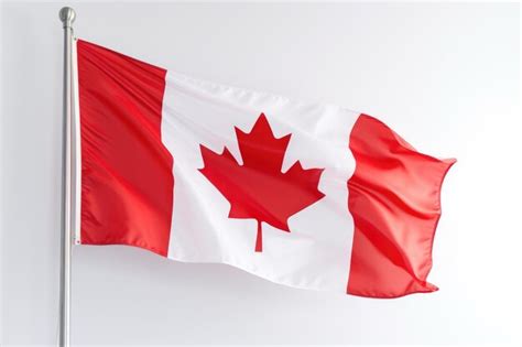 Premium Ai Image Canadian Flag Against White Backdrop