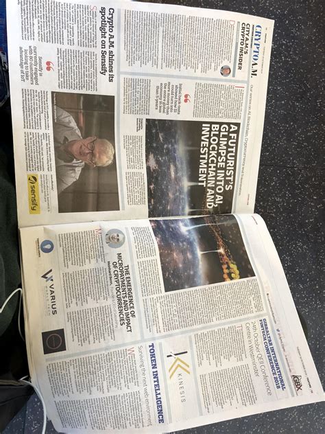 Cryptocurrency news today play an important role in the awareness and expansion of of the crypto industry, so don't miss out on all the buzz and stay in the known on all the latest cryptocurrency. A full two pages dedicated to crypto on CITY A.M. London ...