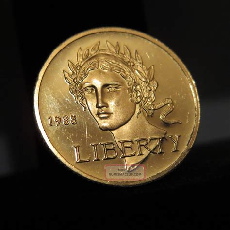 1988 - W Olympic Commemorative $5 Dollar Gold Proof Coin 21mm 8g