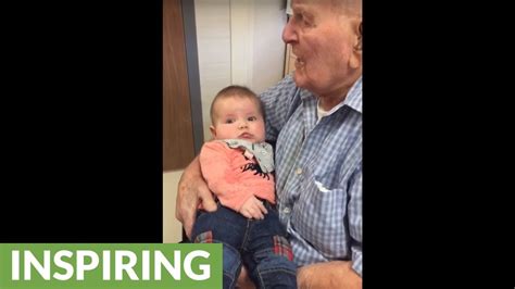 108 Year Old Man Meets His Great Great Grandson Youtube