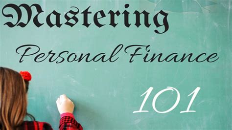 Mastering Personal Finance 101 Youtube