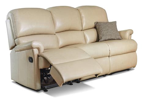 Sherborne Nevada Small Reclining 3 Seater Leather Sofa At Relax Sofas