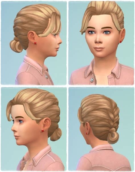 Little French Braid Hair At Birksches Sims Blog Sims 4 Updates