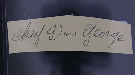 Aacs Autographs Chief Dan George D 1981 Autographed Vintage Signature