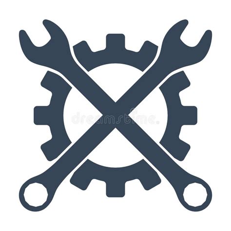 Repair Icon Gear And Crossed Wrenchs Creative Graphic Design Logo