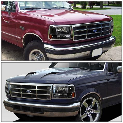 National parts depot has you covered! 92-96 Ford Bronco / F150 F250 LED DRL Headlights + Bumper ...