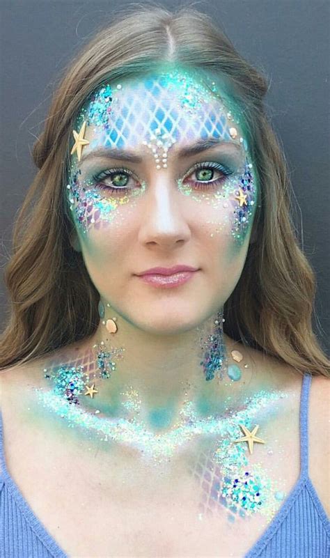 Pin Von Facepainting By Lindsay Auf Mermaids And Fish Halloween Make