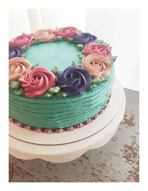 Rosettes Birthday Cake Sweetcravingsbydiana Cake Cake Decorating Tutorials Celebration Cakes