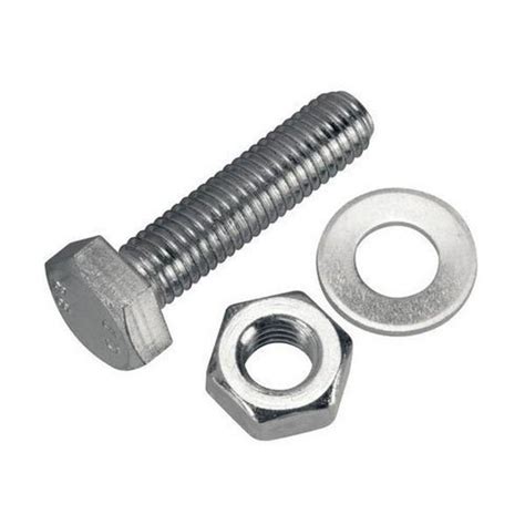 Hexagonal Stainless Steel Nut And Bolt With Washer Size M8 40 At Rs