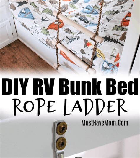 Homemade bunk bed ladder about. RV bunkhouse remodel with bunk bed ideas and bunk ladder diy via Must Have… - How to Winterize ...