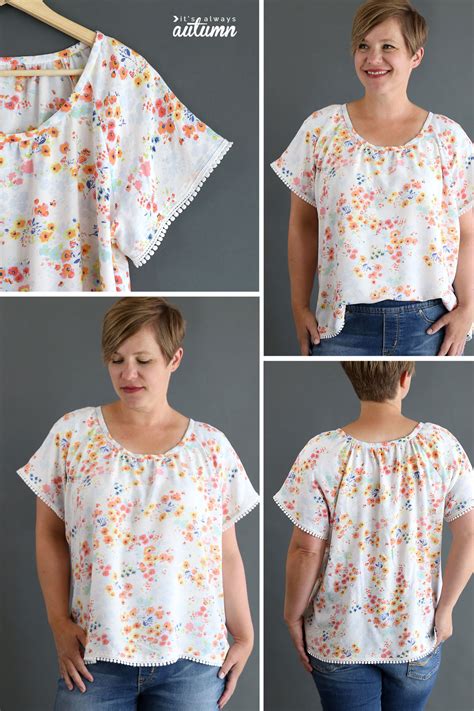 How To Make A Gathered Raglan Blouse Sewing Pattern Its Always Autumn