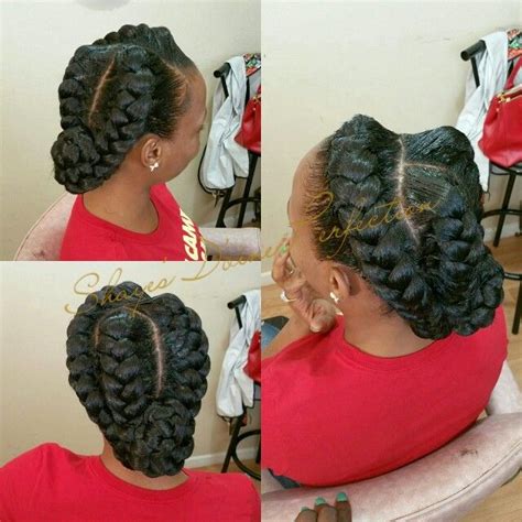 The compilation of two plaits below will inspire you. Goddess braids | Goddess braids updo, Goddess braids ...