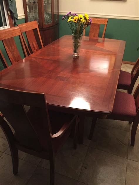 This set includes a table and six side chairs. Beautiful Oak Dining Table Hutch 6 Chairs | eBay