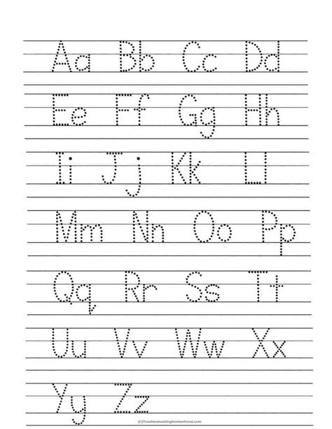 Alphabet Lined Paper Each Of Those Different Types Of Lined Paper