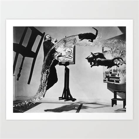 Dalí Atomicus Salvador Dali Painting With Flying Cats And Water Spurts