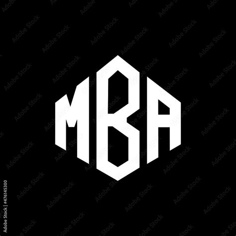 Mba Letter Logo Design With Polygon Shape Mba Polygon And Cube Shape