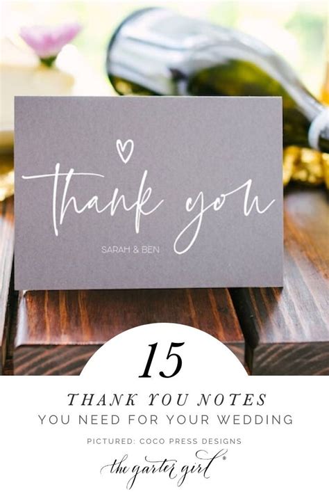 All The Thank You Notes Youll Need For Your Wedding Wedding Thank