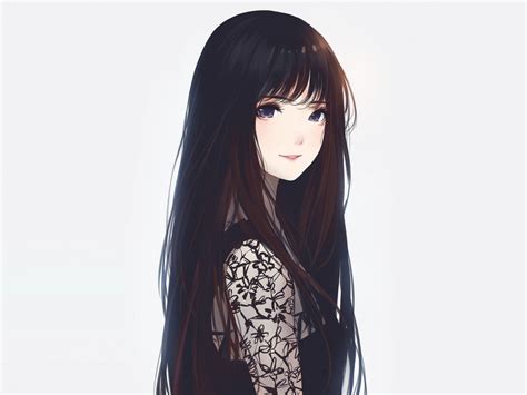 Wallpaper Beautiful Anime Girl Artwork Long Hair Desktop Wallpaper