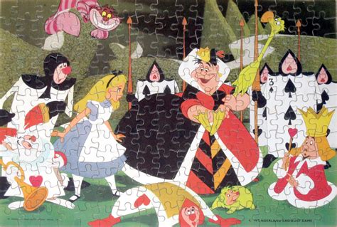 Alice follows the rabbit down a hole where she finds a bottle with. Vintage Disney Alice in Wonderland: Welcom Jigsaw Puzzle ...