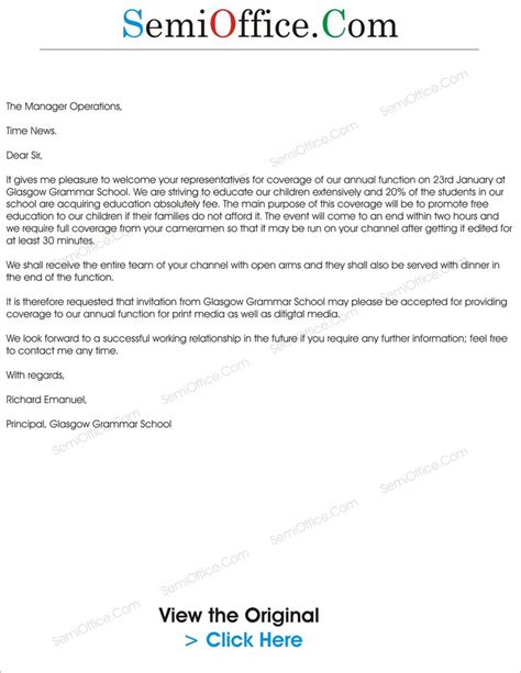 20++ Invitation Letter Format For Exhibition Template