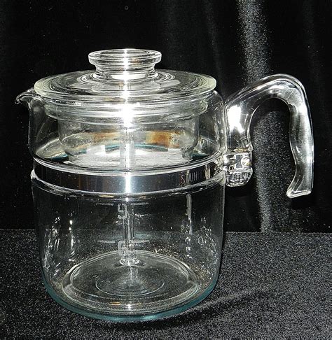 Vintage Pyrex Flameware 6 9 Cup Stove Top Coffee Pot Percolator Pyrex