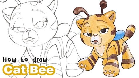 How To Draw Cat Bee Poppy Playtime Drawing Tutorial Youtube