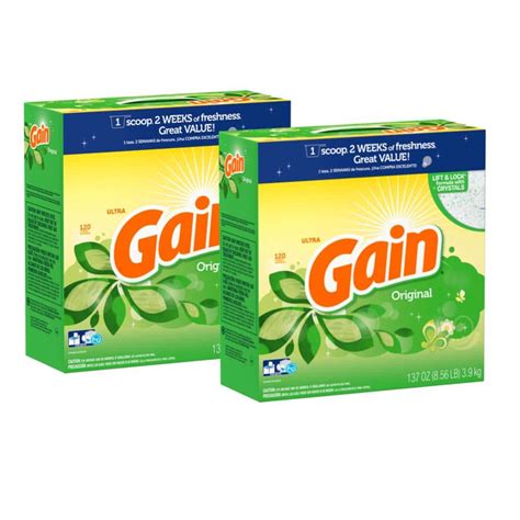 Gain Ultra 137 Oz Original Scent Powder Laundry Detergent 120 Loads 2 Pack 079168938700