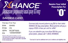 Discount rx coupons are usually available on most medications, often lower than your copay XHANCE Resources | XHANCE® (fluticasone propionate)