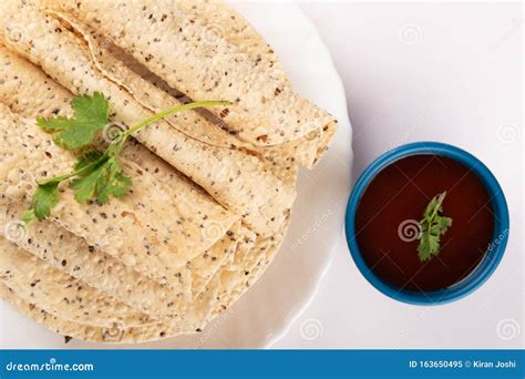 Indian Side Dish Called As Papad Stock Image Image Of Indian