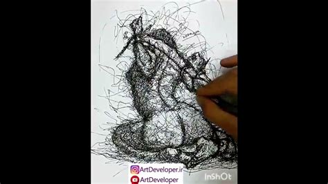 Scribble Art Nude Drawing Anatomy Fast Drawing Scribble Shorts YouTube