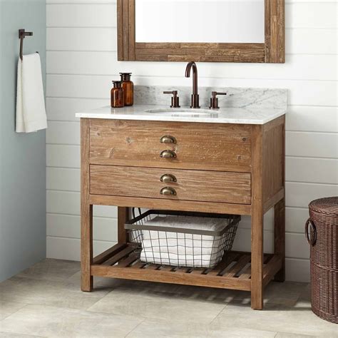 36 Benoist Reclaimed Wood Vanity For Undermount Sink Pine