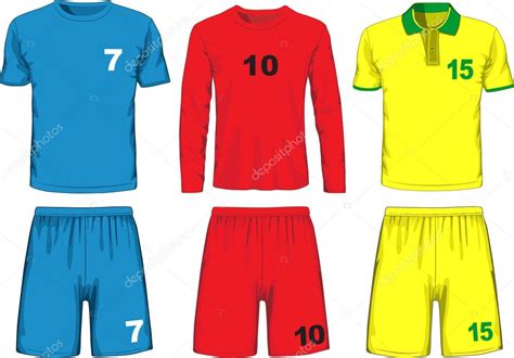 Set Of Different Soccer Uniform Vector — Stock Vector © Khvost 69789775