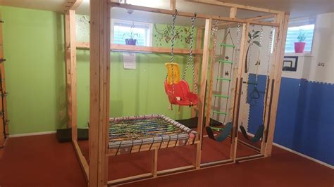 Indoor Basement Jungle Gym Kids Gym Basement Playroom A Frame Swing